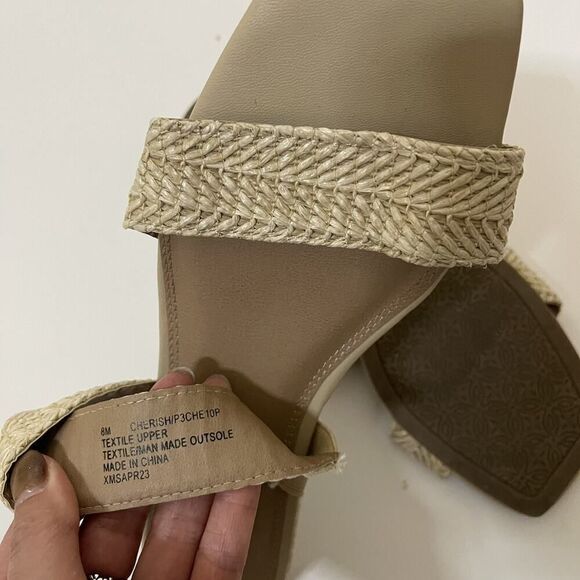 Joie Cherish Rattan wicker woven tan slip on sandals size 8 - Picture 6 of 6